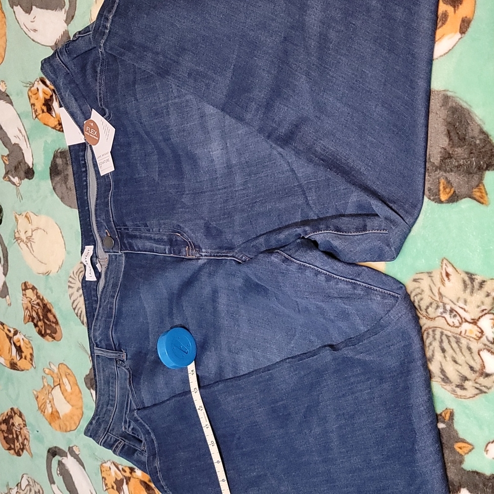 Lane Bryant Wide Leg Mid Rise Jeans Size 28 NWT